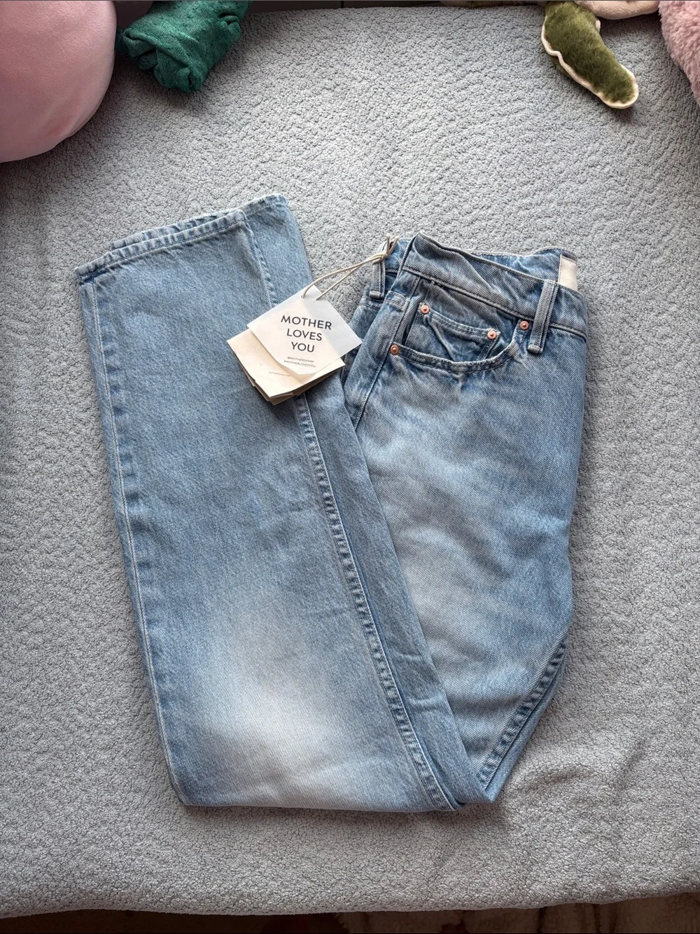 MOTHER Light Wash Straight-Leg Jeans - Picture 1 of 4